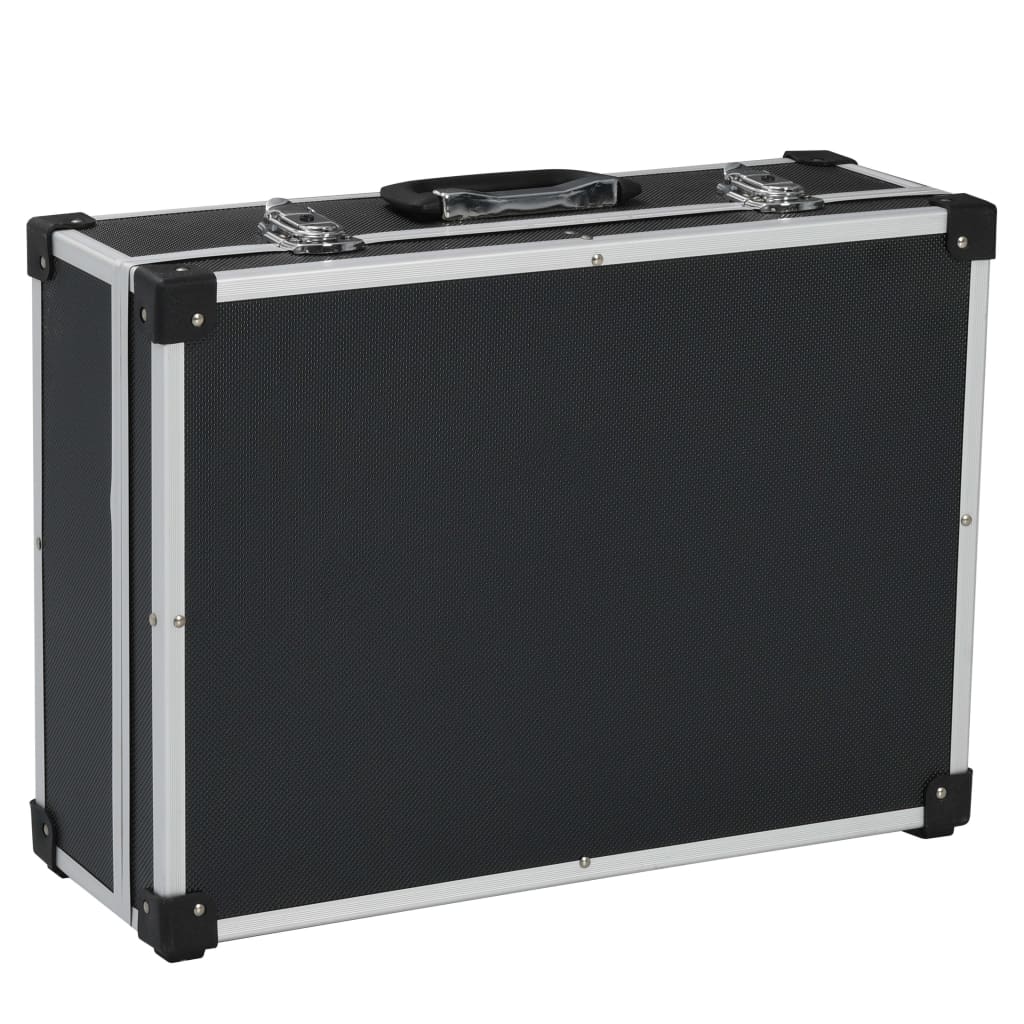 Vidaxl tool case 46x33x16 cm aluminum black