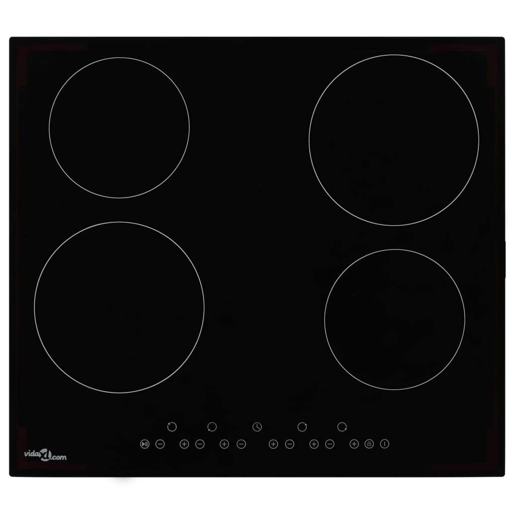 Vidaxl Ceramic HOB con 4 zonas de cocción Control táctil 6000 W