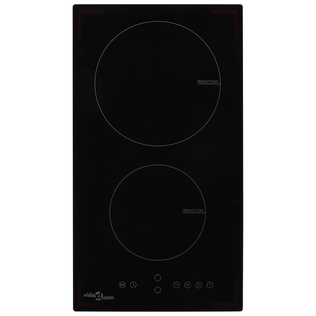 Vidaxl Induktioun Hob mat 2 Kachzonen Touch Control 3500 w Glas