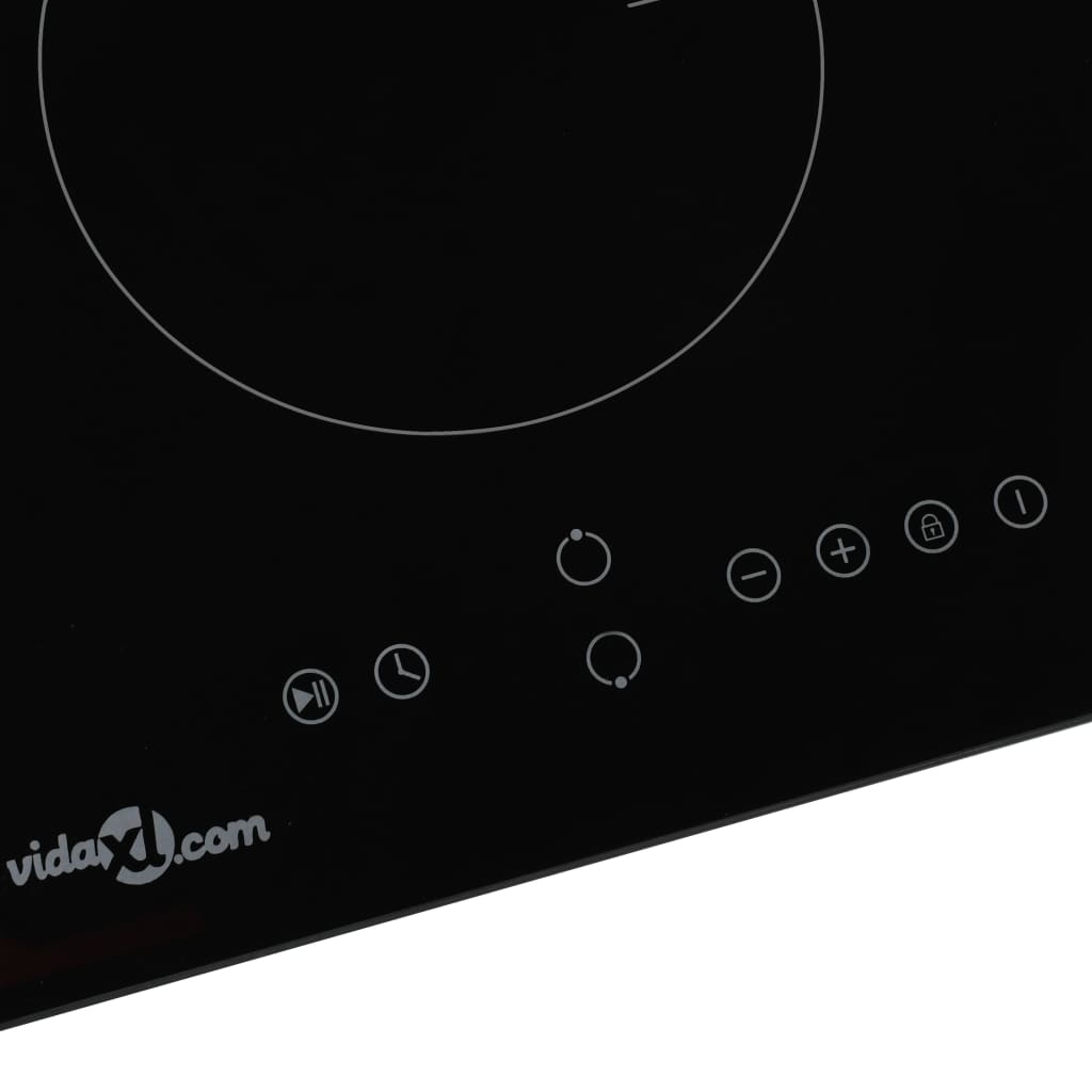 Vidaxl Induktioun Hob mat 2 Kachzonen Touch Control 3500 w Glas