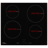 Vidaxl Induktioun hob mat 4 Kachen Zonen Touch Control 7000 w Glas