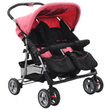 Vidaxl Twin Children of Steel Pink og Black