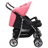 Vidaxl Twin Children of Steel Pink og Black