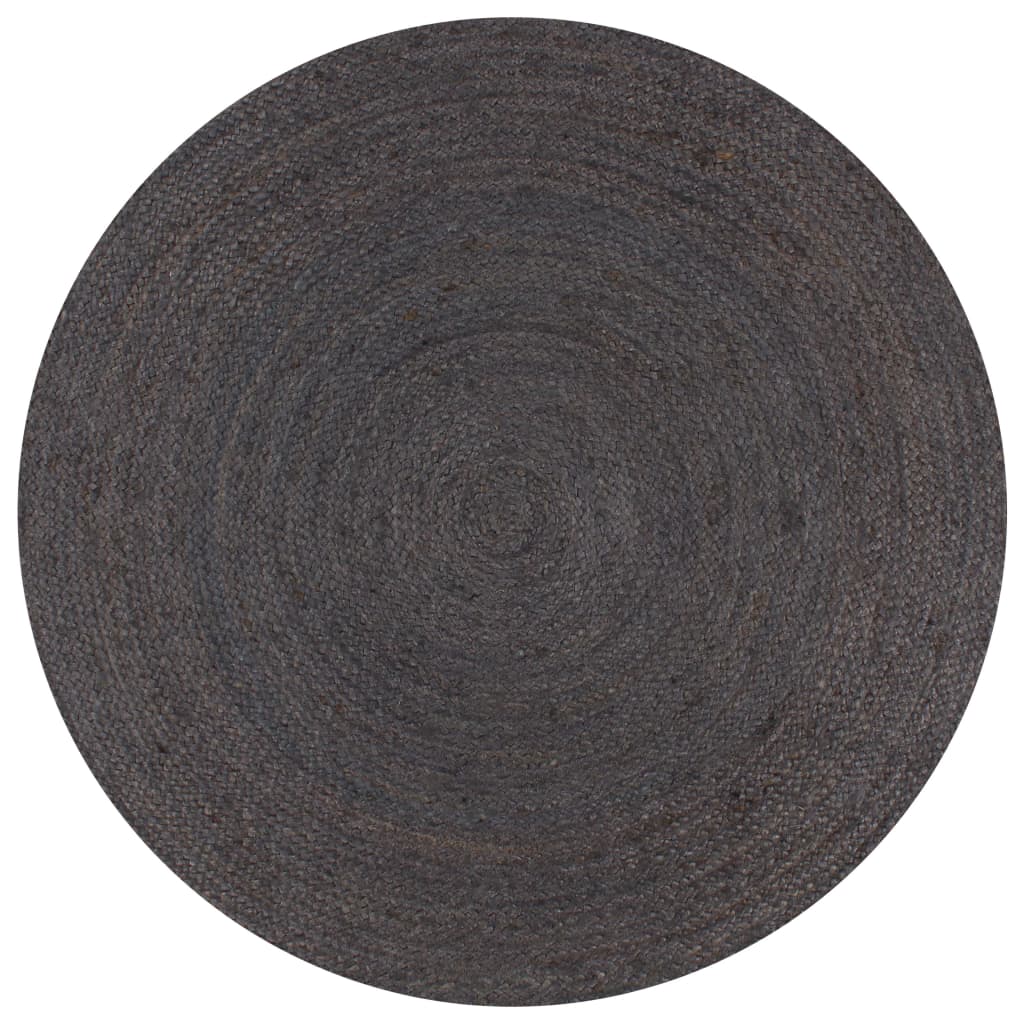 Vidaxl rug handmade around 150 cm jute dark gray