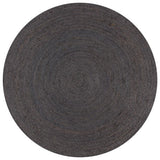 Vidaxl rug handmade around 150 cm jute dark gray