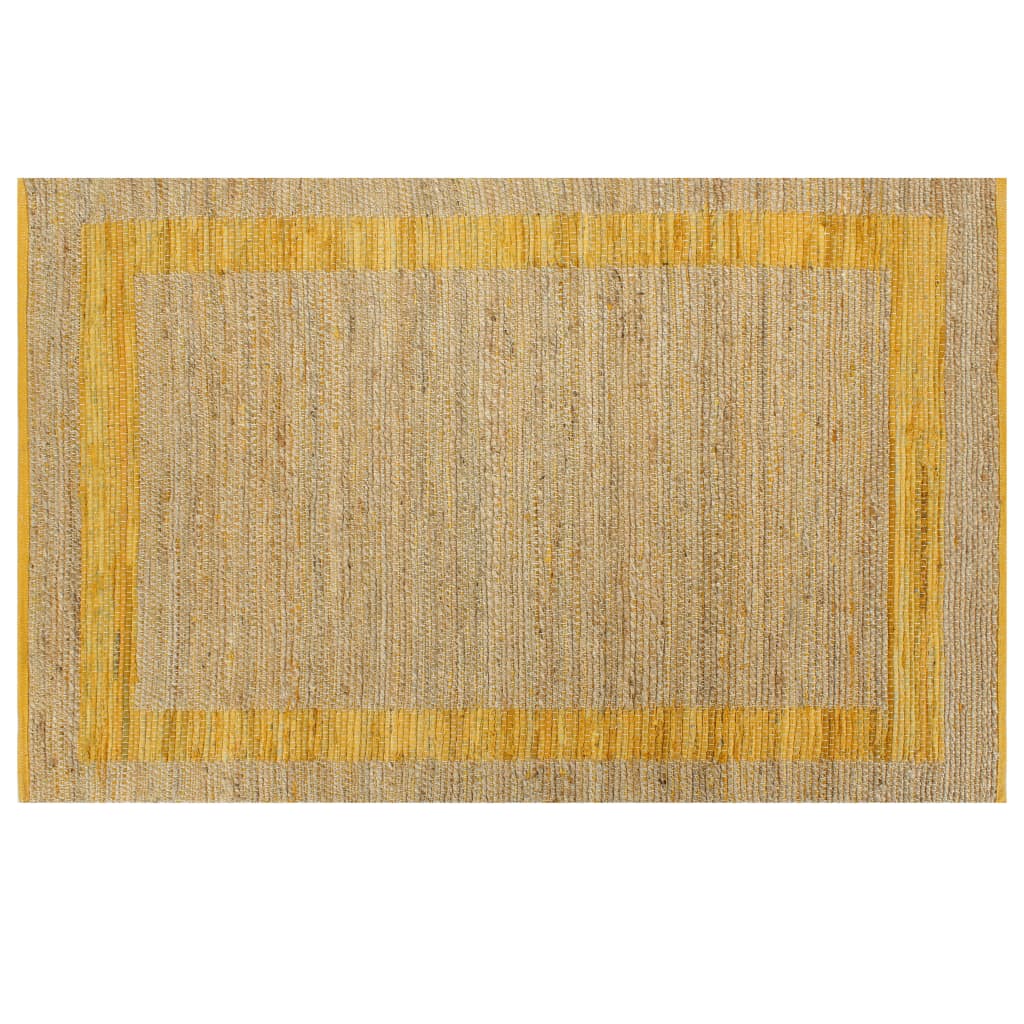 Vidaxl Teppich handgefertigt 120x180 cm Jute Gelb