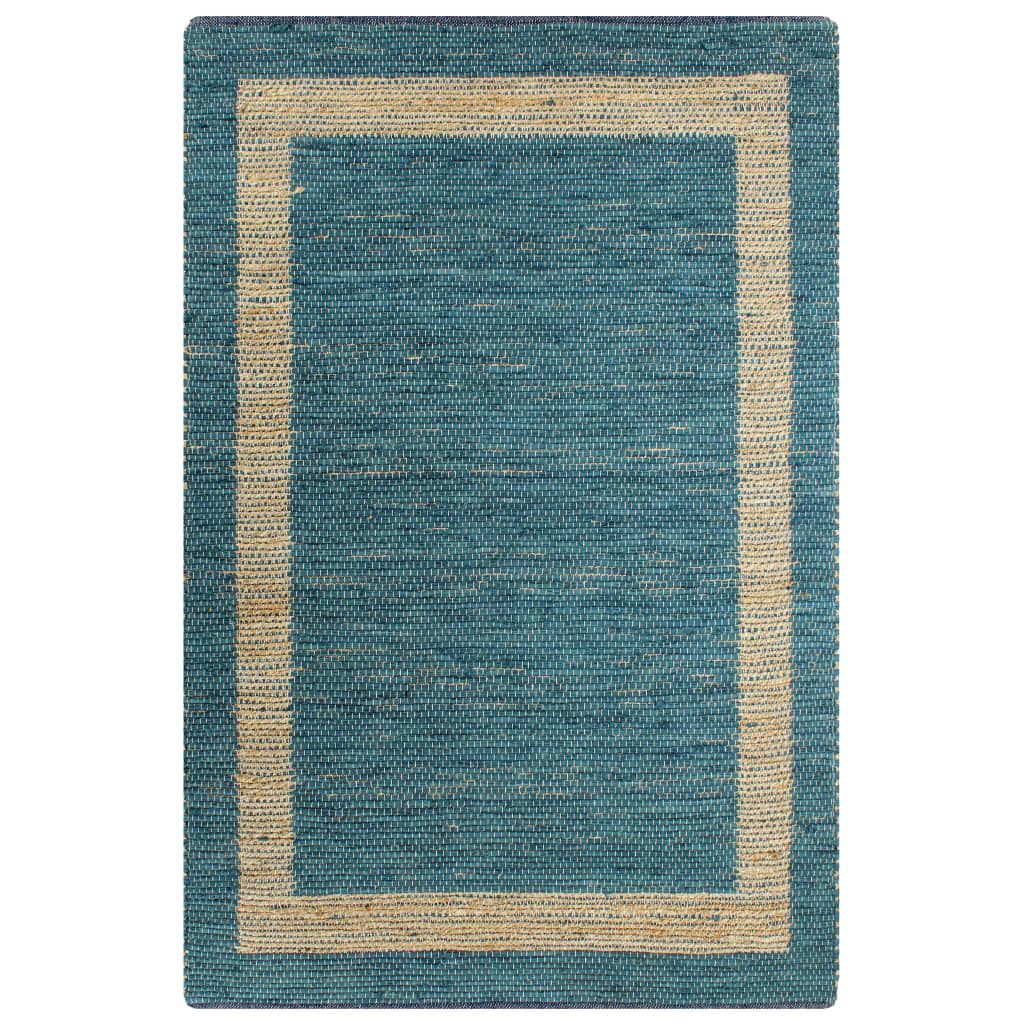 Vidaxl rug handmade 80x160 cm jute blue