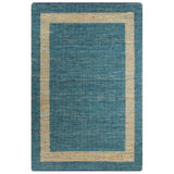 Vidaxl tapis fait à la main 160x230 cm de jute bleu