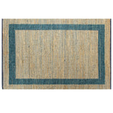 Vidaxl tapis fait à la main 160x230 cm de jute bleu