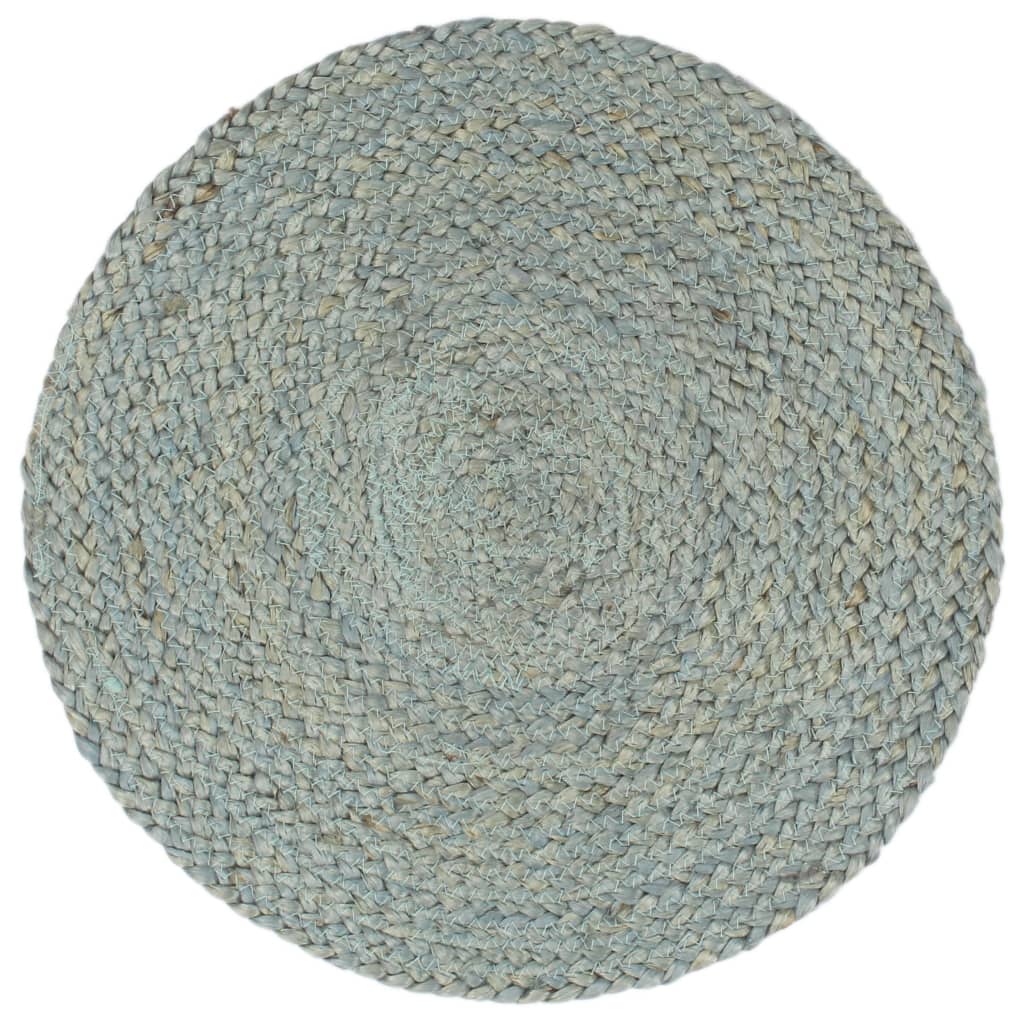 Vidaxl PlacesMats 4 STS ronderëm 38 cm Jute Oliven