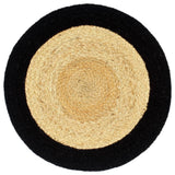 Vidaxl Placemats 4 ST 38 cm Jute et Coton Natural and Black