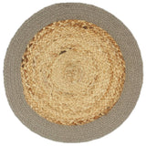 Vidaxl PlaceMatsmats 6 st 38 cm Jute a Kotteng natierlech a gro