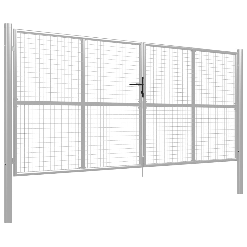 Vidaxl Port 415x200 cm galvanizované ocelové stříbrné barvy