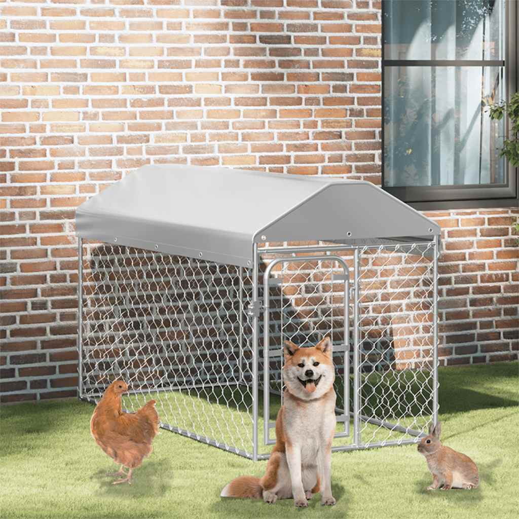 Perrera de perros de Vidaxl para el exterior con techo 200x100x125 cm