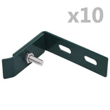 VidaXL Wand hoekverbinding 10 sets groen