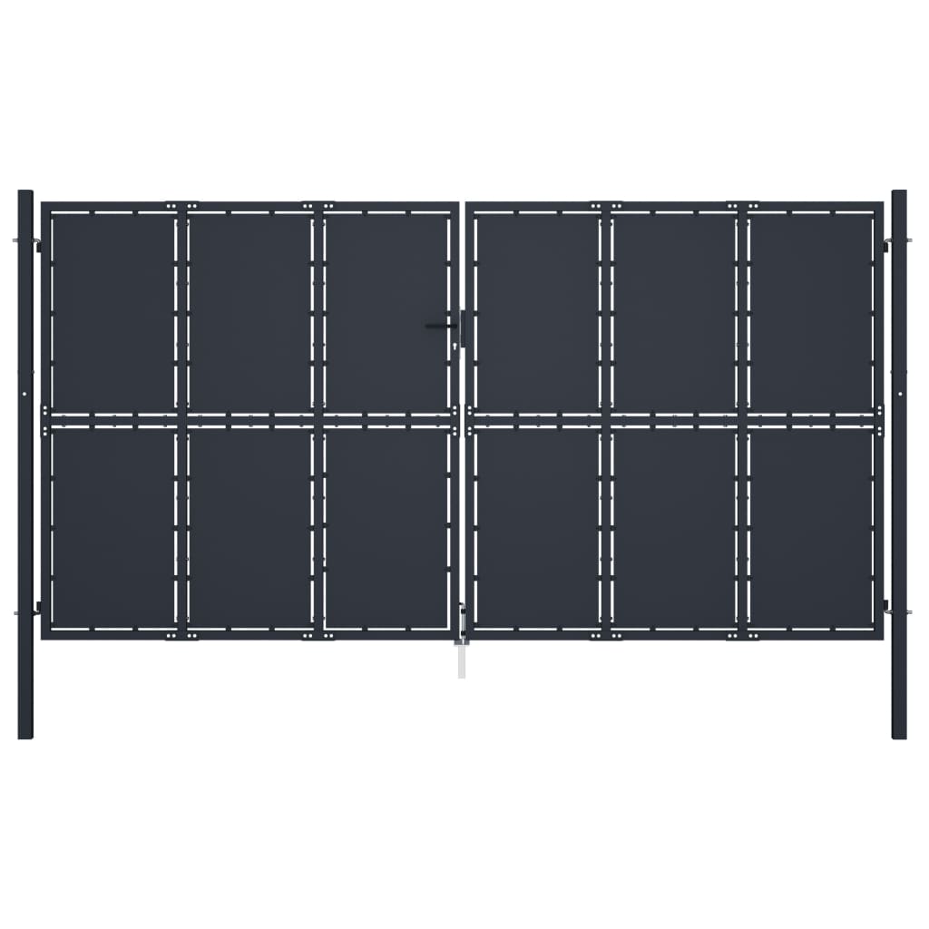 Port Vidaxl 400x200 cm stalowy antracyt