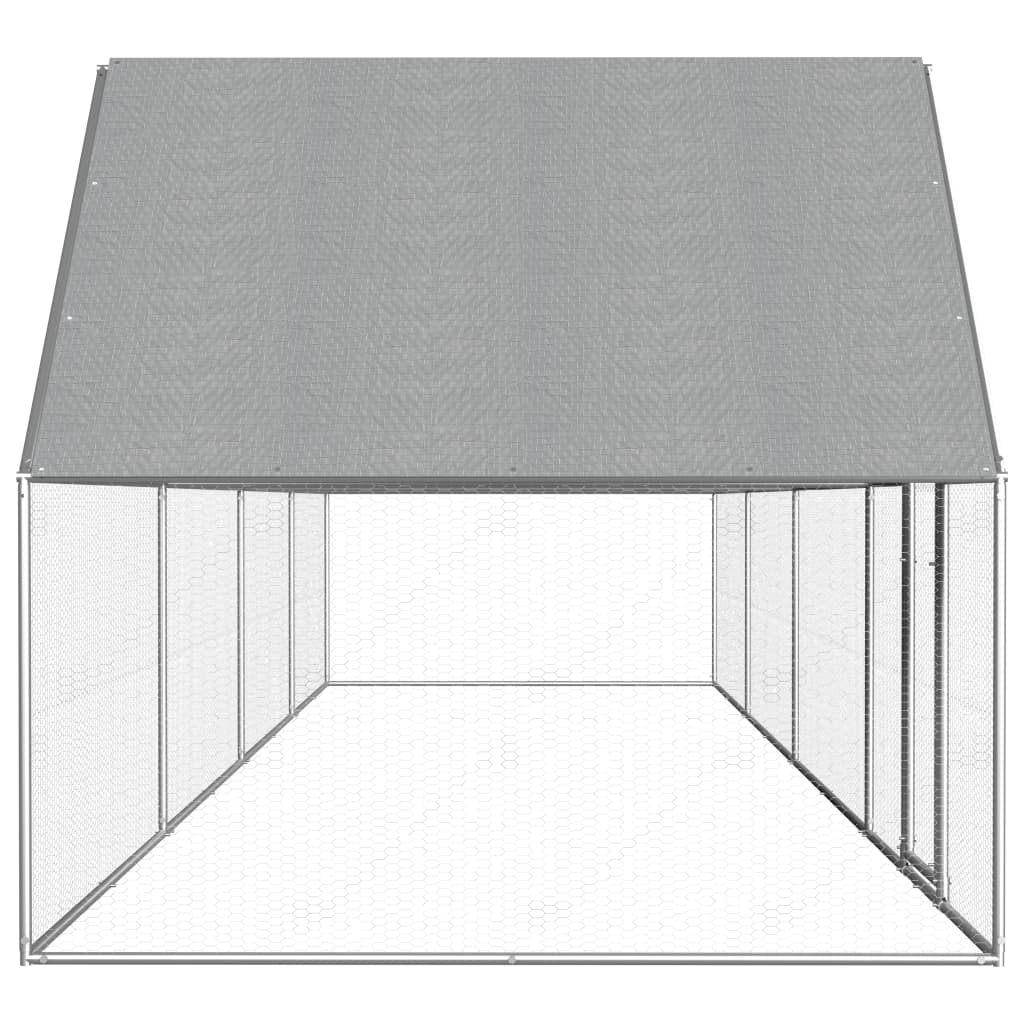 Vidaxl Chicken Run 8x2x2 m Acciaio zincato