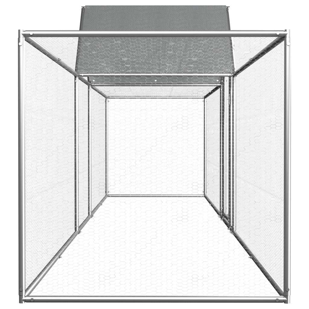 Vidaxl Chicken Run 5x1x1.5 M Galvanized Steel