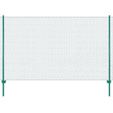 Vidaxl Wire Mesh FET z słupkami 25x1,5 m stalowy zielony