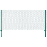 Vidaxl Wire Mesh FET con pali 25x1 m in acciaio verde