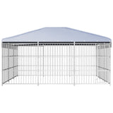 Vidaxl Hond Kennel fir dobausse mam Daach 450x450200 cm