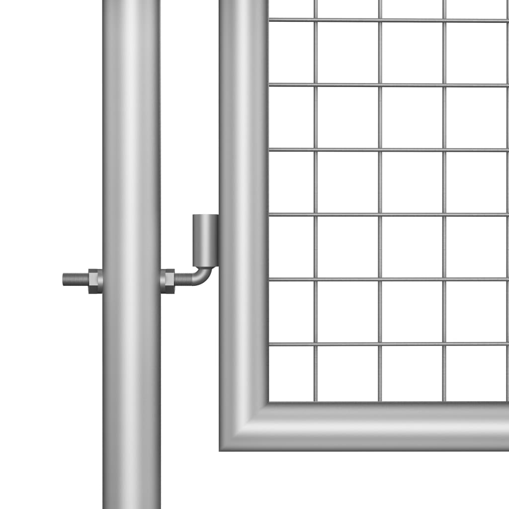 Vidaxl port 105x125 cm galvaniséiert Stol Sëlwer faarweg