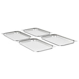 Vidaxl Gastronormbakken 4 PCS GN 1 1 20 mm en acier inoxydable