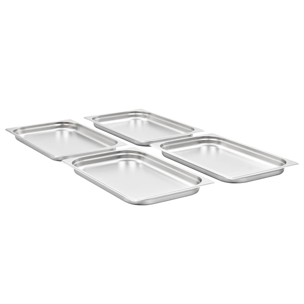 Vidaxl gastronombakken 4 pcs gn 1 1 40 mm nerjavno jeklo