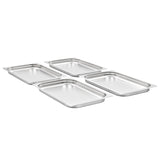 Vidaxl gastronombakken 4 pcs gn 1 1 40 mm nerjavno jeklo