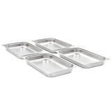 Vidaxl Gastronormbakken 4 PCS GN 1 1 65 mm rostfritt stål