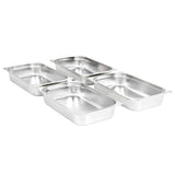 Vidaxl Gastronormbakken 4 PCS Gn 1 1 100 mm de acero inoxidable