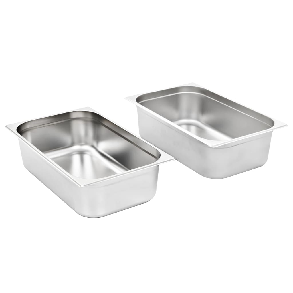 Vidaxl Gastronorbakkuckken 2 PCS GN 1 15 150 mm Edelstol