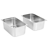 Vidaxl gastronormbakken 2 pc Gn 1 1 200 mm rustfrit stål