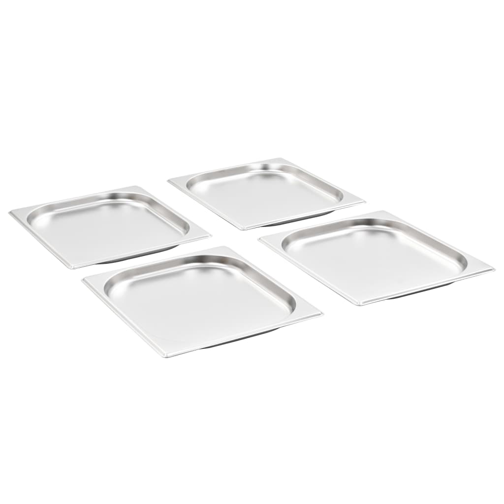 Vidaxl Gastronormbakken 8 PC GN 1 2 20 MM Rustfrit stål