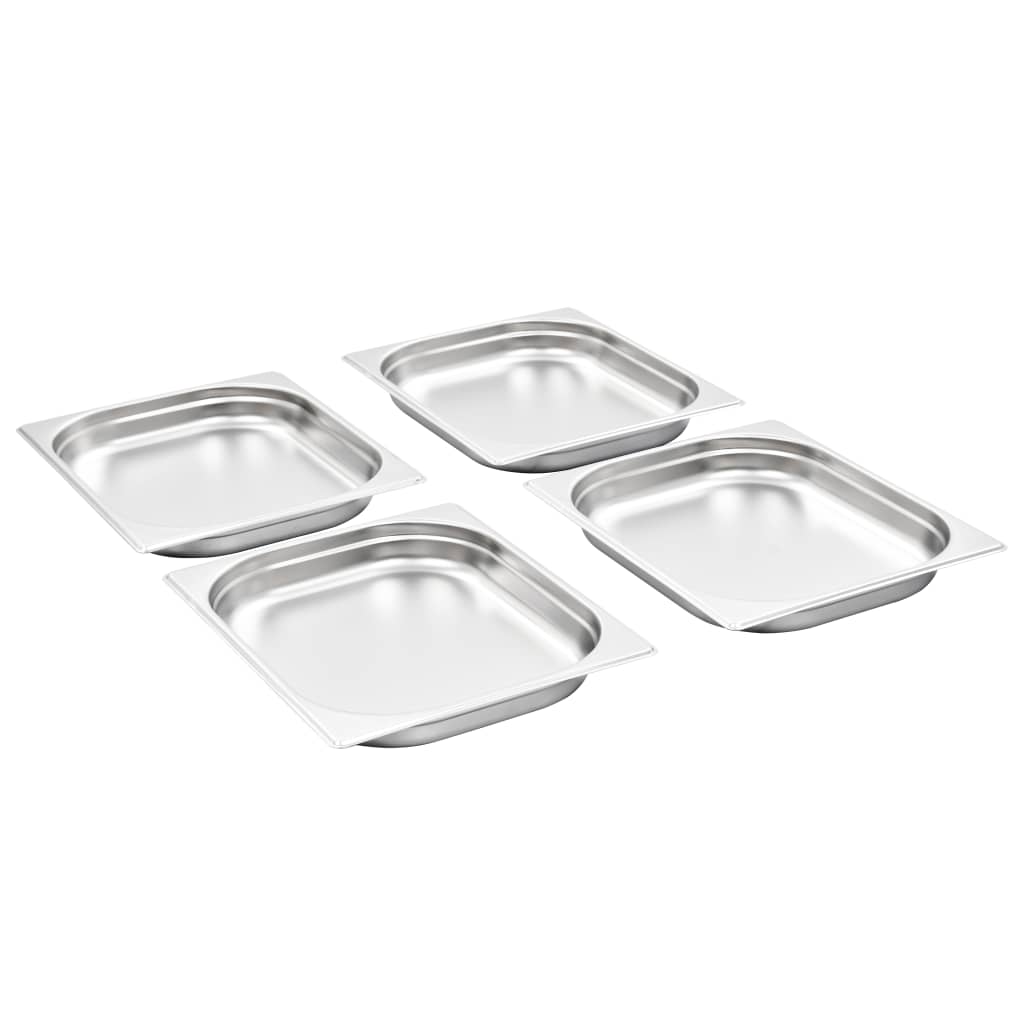 Vidaxl Gastronormbakken 8 PC GN 1 2 40 MM Rustfrit stål