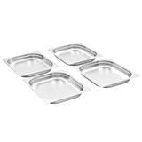 Vidaxl Gastronormbakken 8 PC GN 1 2 40 mm rostfritt stål