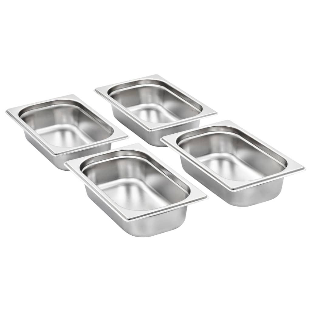 Vidaxl Gastronormbakken 8 PC GN 1 4 65 mm rustfrit stål