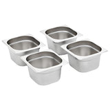 Vidaxl gastronormbakken 12 pc Gn 1 6 100 mm rustfrit stål