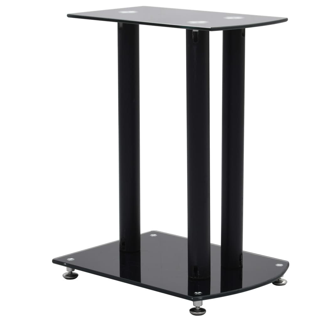 Vidaxl Stander Standard 2 ST Glass de seguridad de seguridad de aluminio Negro