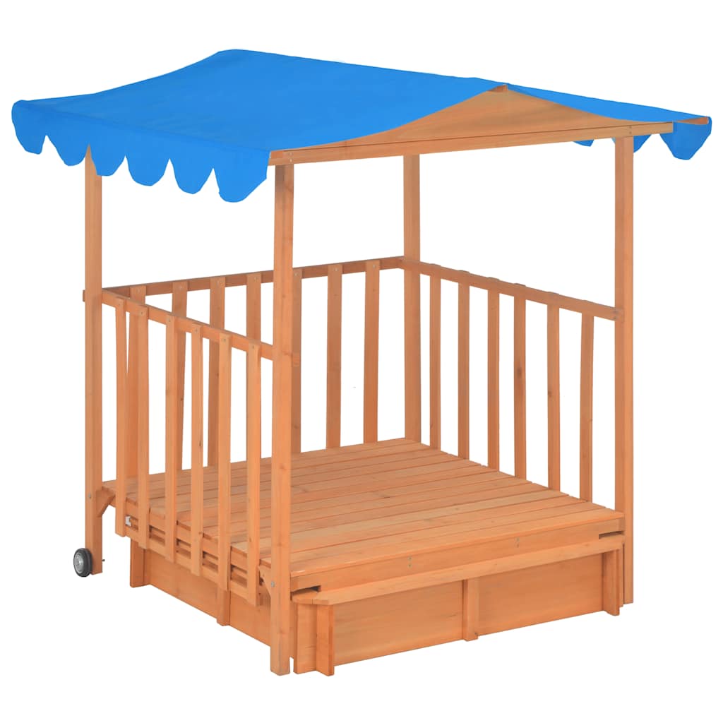 Vidaxl Children's Playhouse avec sandbox UV50 Pinewood Blue