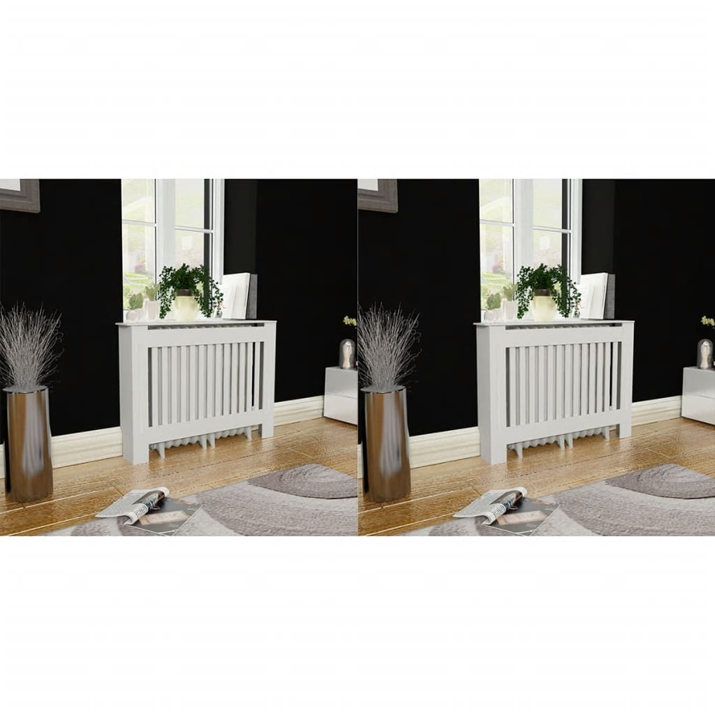 Vidaxl Radiatorom Construction 2 St 112 cm MDF bianco