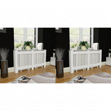 Vidaxl Radiatorom Construction 2 St 152 cm MDF bianco