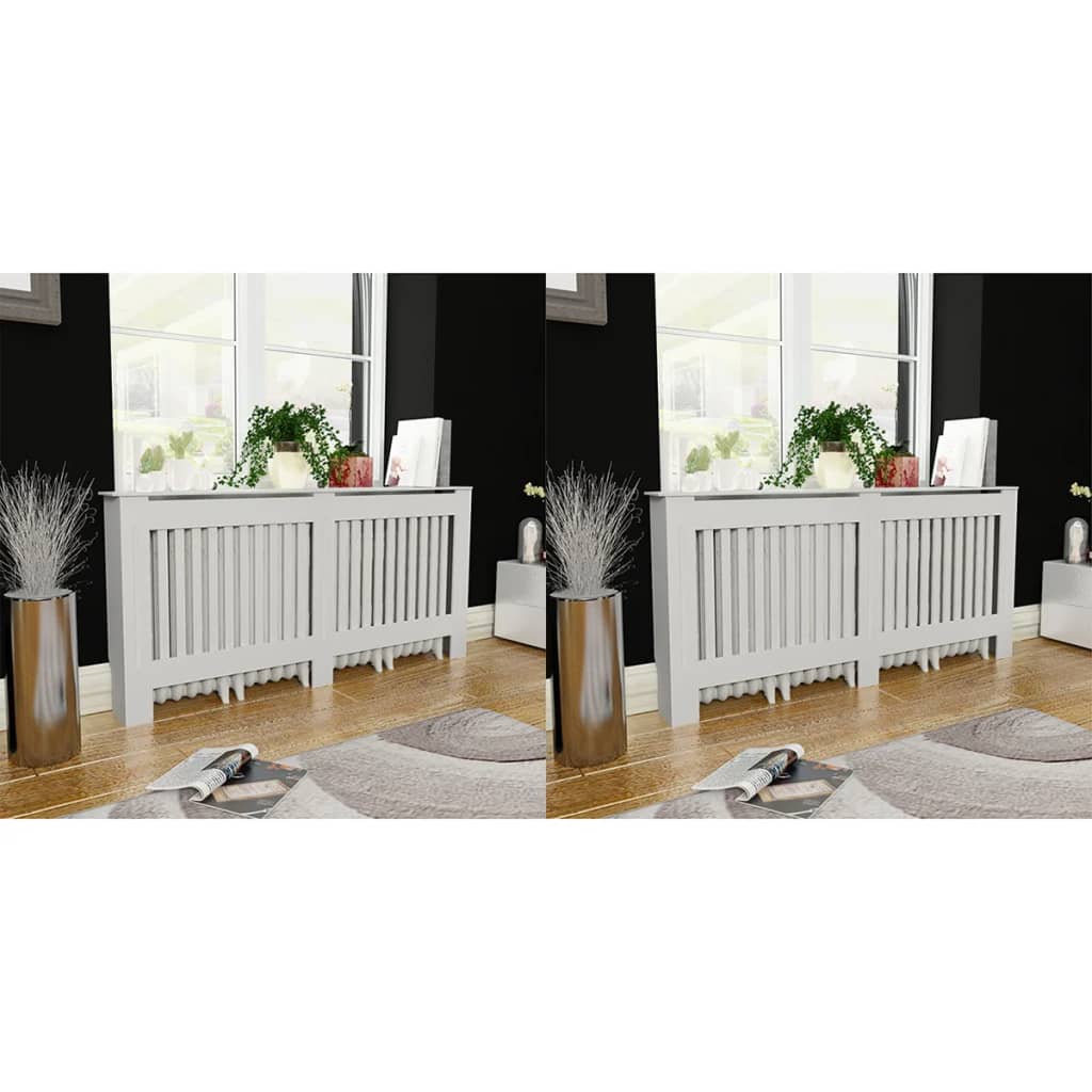 Vidaxl Radiatorom Construction 2 St 172 cm MDF bianco