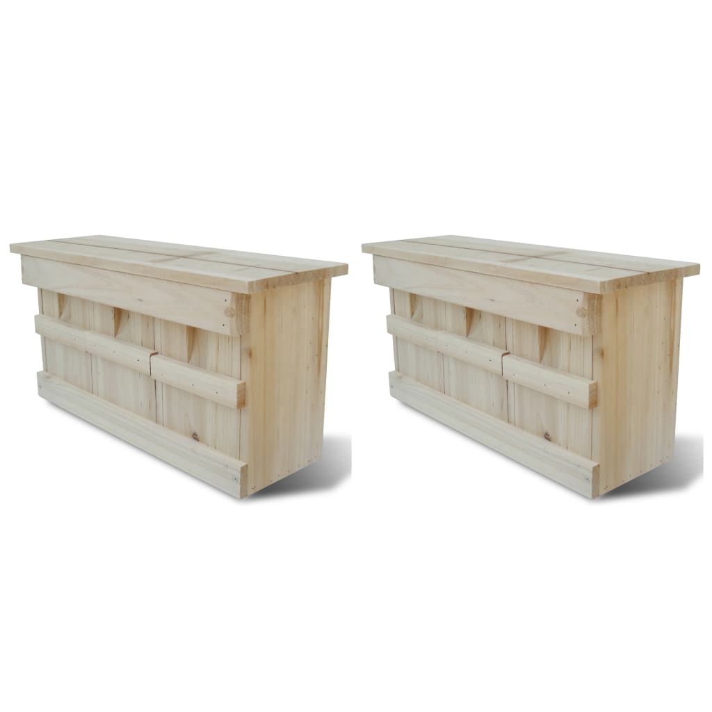 Vidaxl Mussenhuizen 2 St 44x15.5x21,5 cm Legno