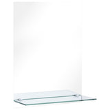 VidaXL Wandspiegel met schap 30x50 cm gehard glas