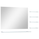 Vidaxl Wall Mirror s 5 policemi 80x60 cm stříbrné barvy