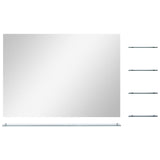 Vidaxl Wall Mirror s 5 policemi 80x60 cm stříbrné barvy