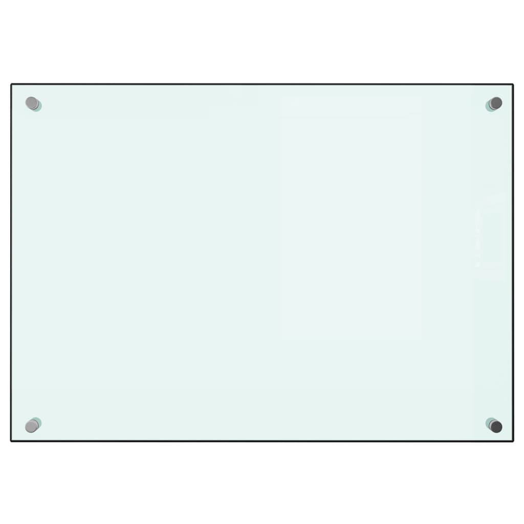 VidaXL splash screen kitchen 70x50 cm hardened glass white