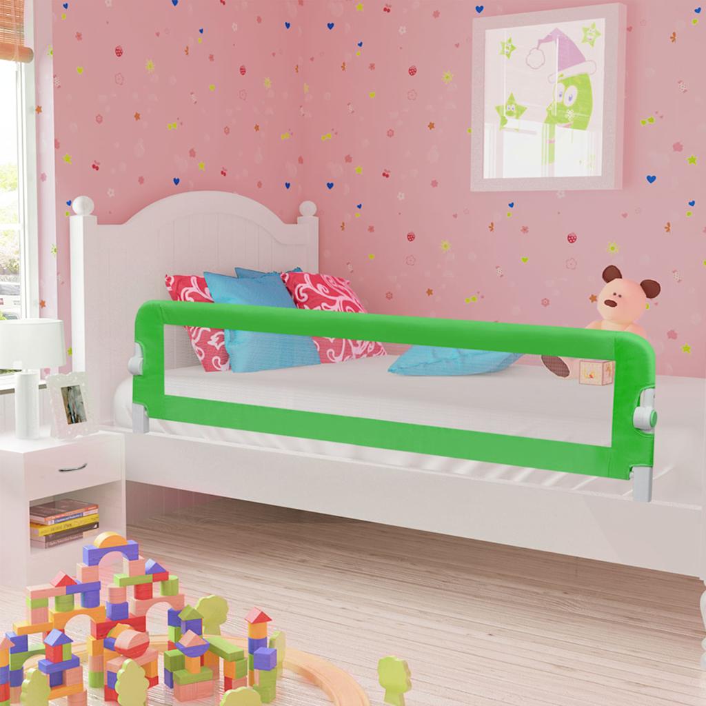 Vidaxl Bedhek Toddler 180x42 cm Polyester Green