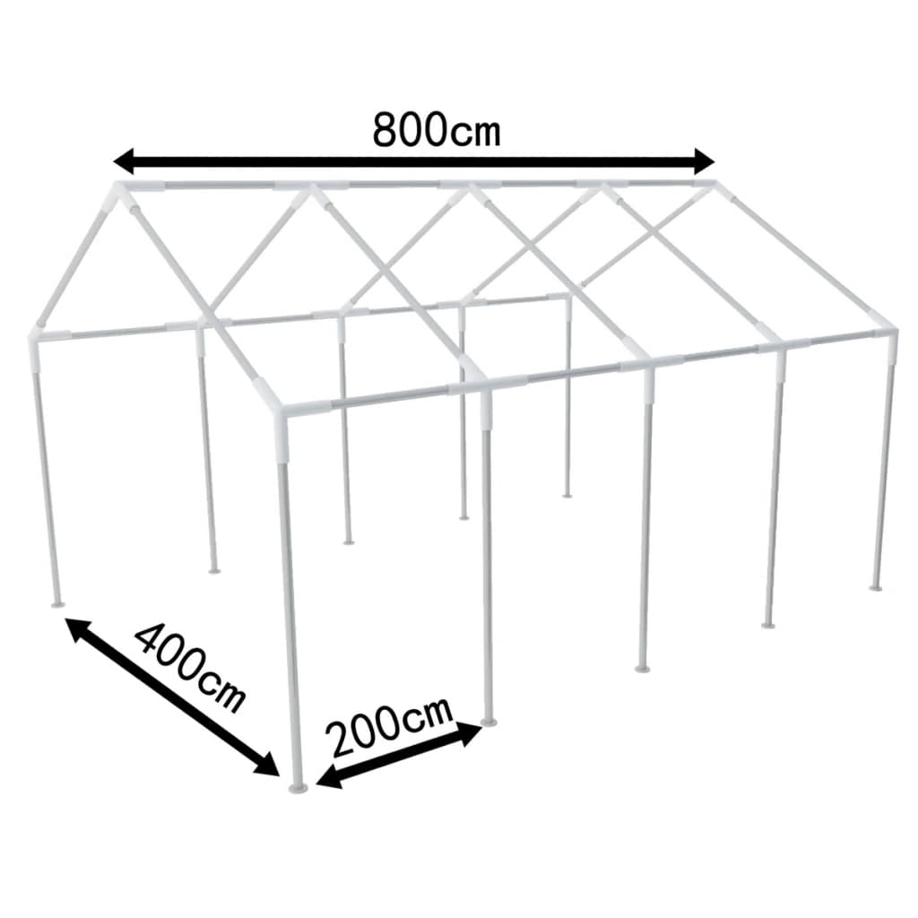 VidaXL Stalen frame voor partytenten 8 x 4 m